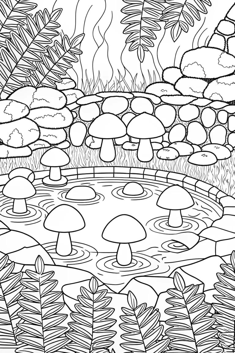 mushroom coloring pages
