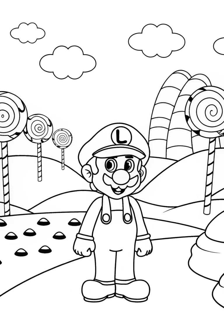 luigi coloring pages